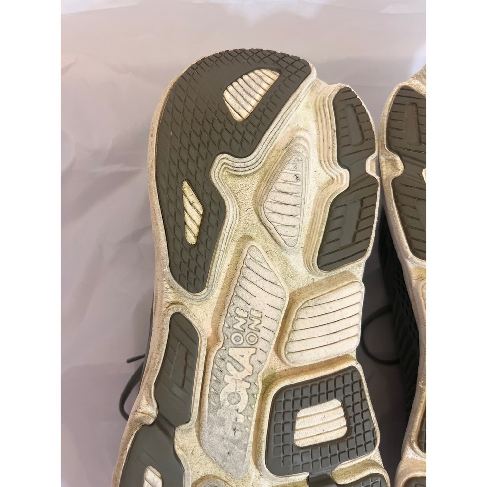 Hoka One One Bondi 7 Mens Olive Green Road Running Shoes Sneakers 13 2E - Picture 12 of 16